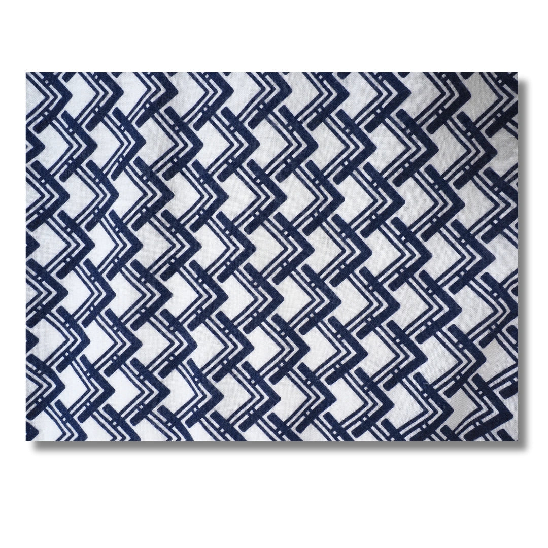 Vintage Nemaki Weiß-Blau mit Zacken