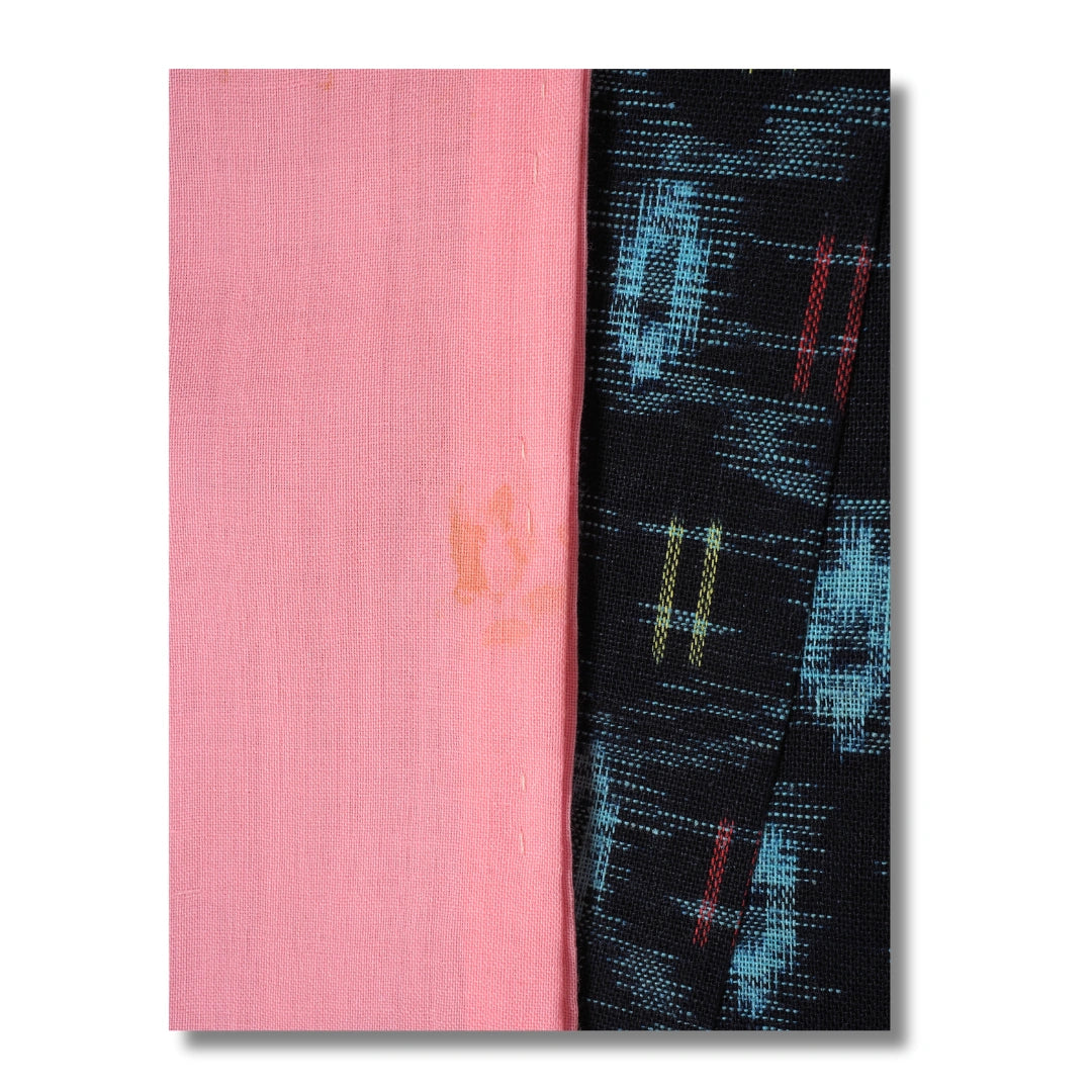 Vintage Kinder-Yukata Dunkelblau mit Muster (Größe 122–134)