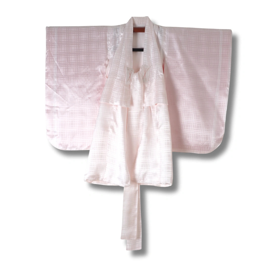 Vintage Kinder-Furisode-Juban Rosa (Größe 98–110)