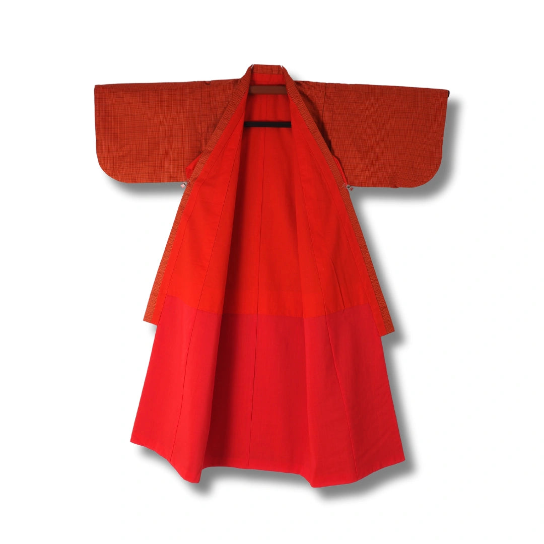 Vintage Kinder Kimono Rot (Gr. 116 - 128)