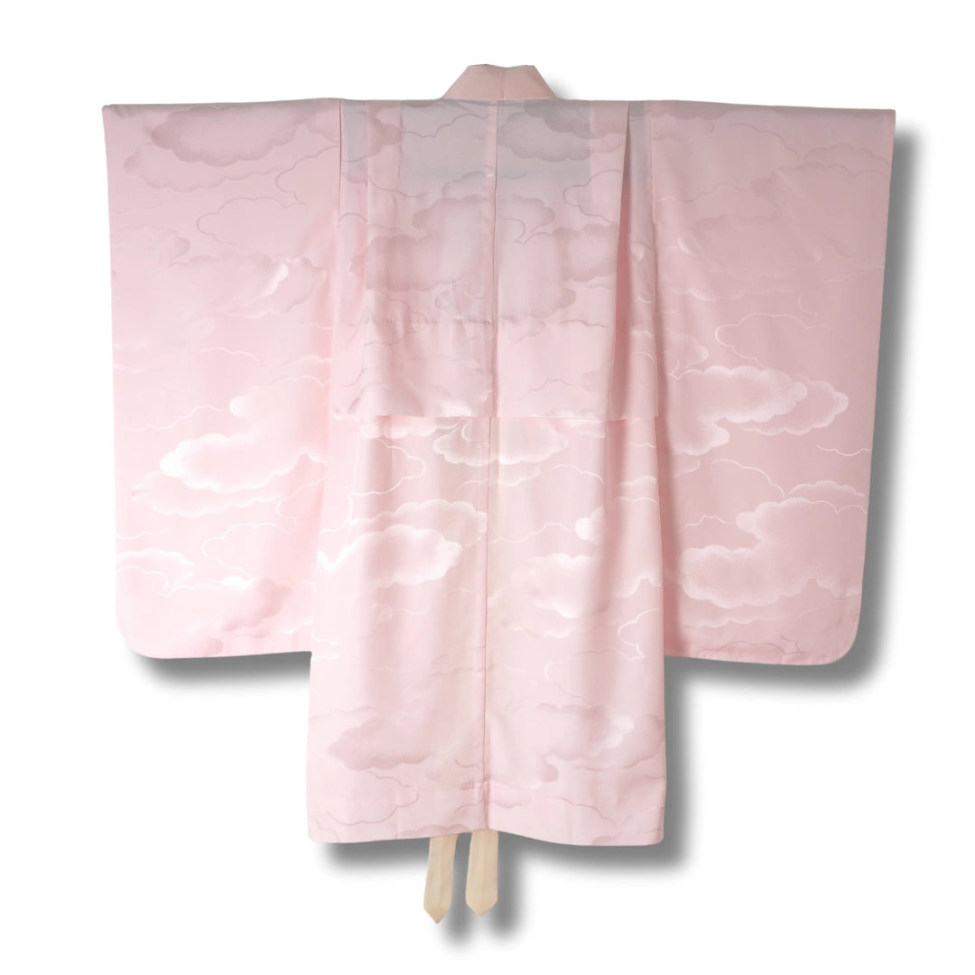 Vintage Kinder Juban in Rosa mit Wolkenmuster (Gr. 122 - 134)