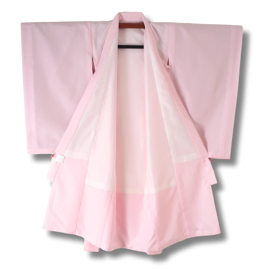 Vintage Kinder-Juban Rosa mit Streifenmuster (Größe 128–140)