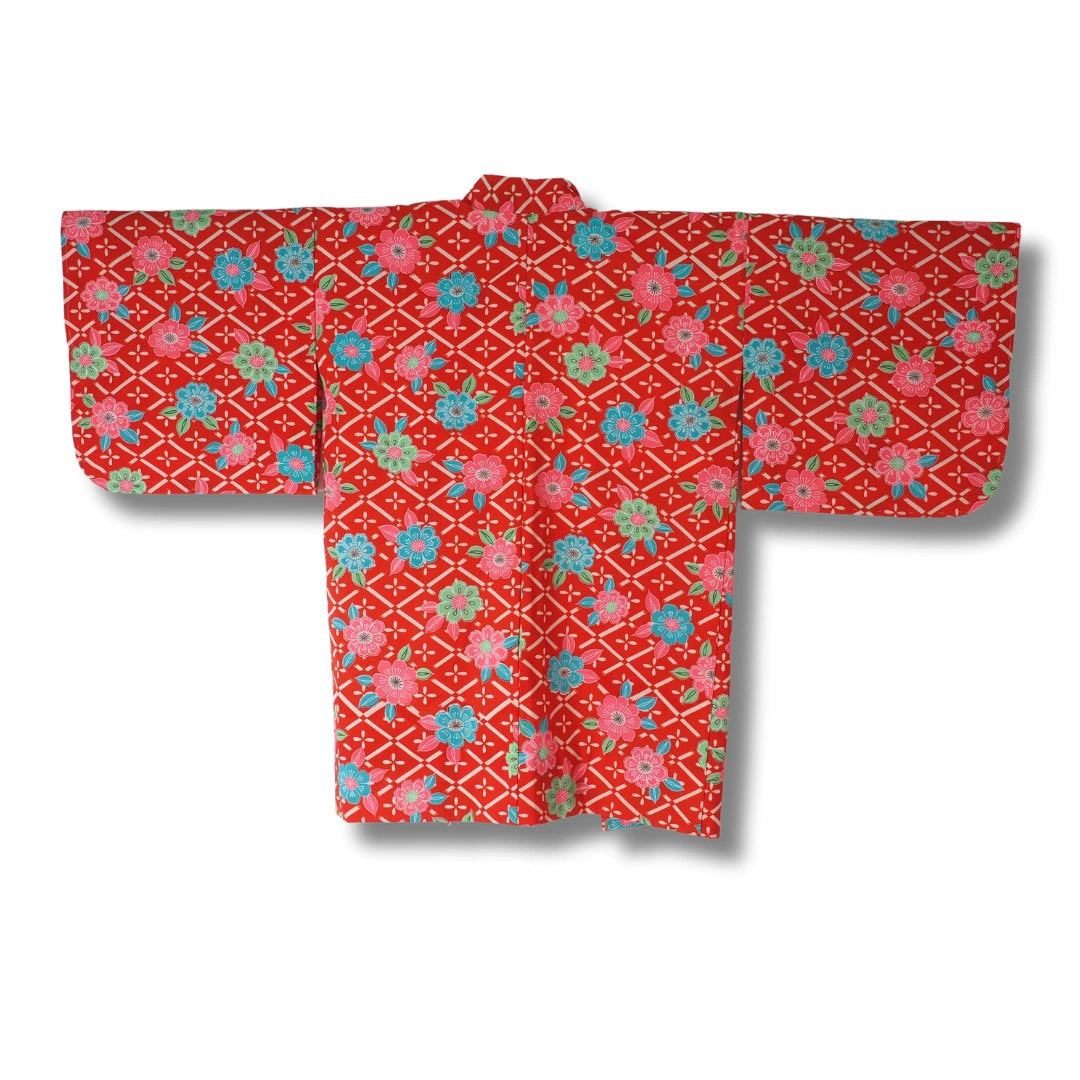Vintage Kinder Haori Rot (Gr. 110 - 124)