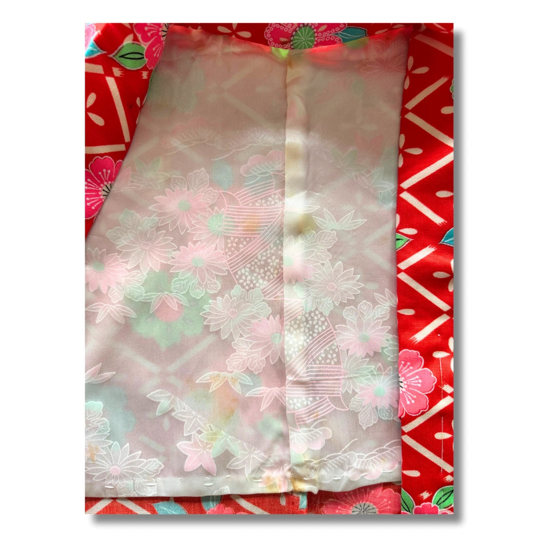 Vintage Kinder Haori Rot (Gr. 110 - 124)
