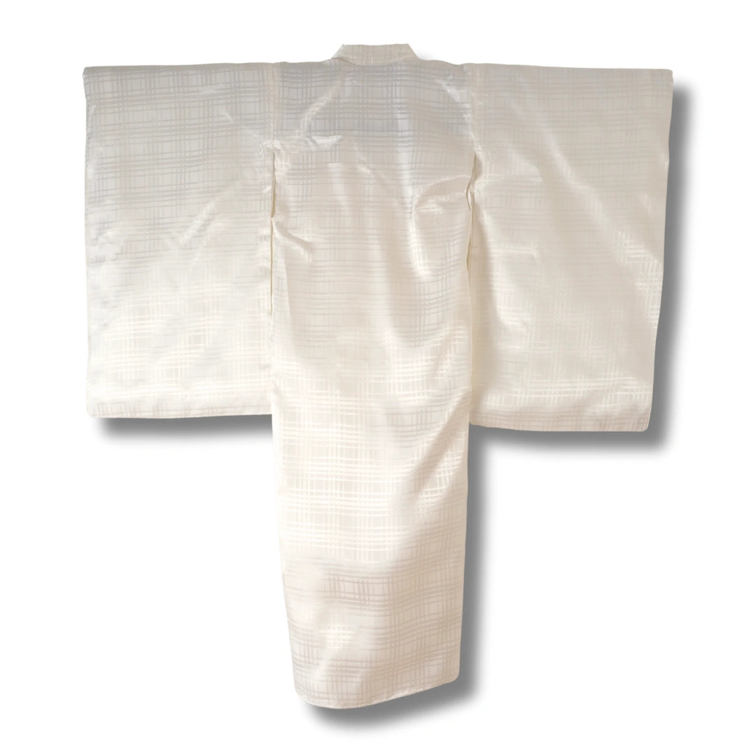Vintage Kinder Furisode Juban Weiß (Gr. 122 - 134)