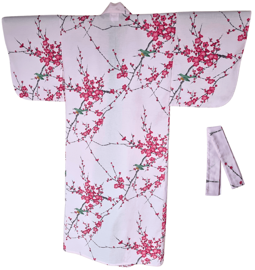 Yukata Damen Rosa Ume