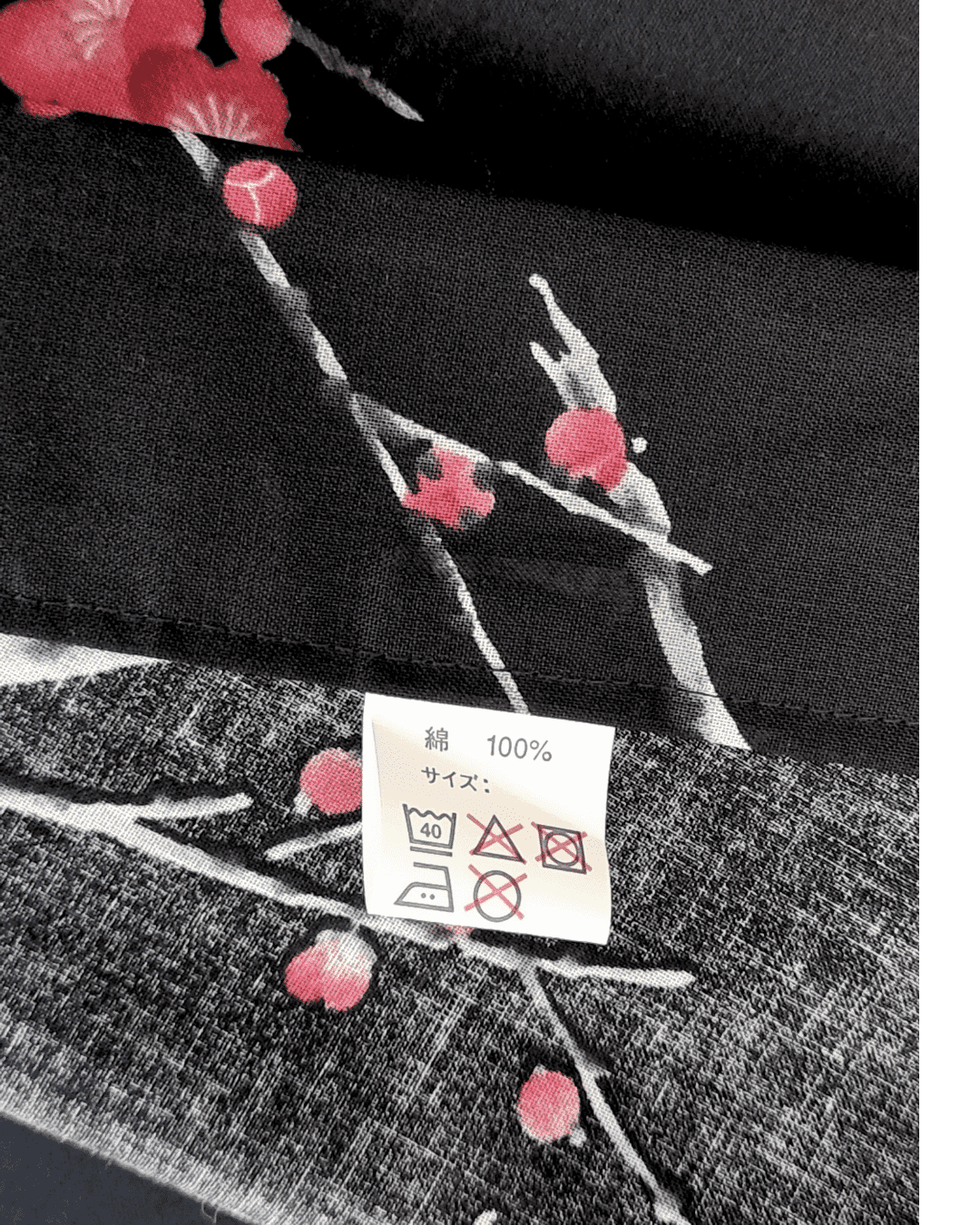 Yukata Damen Schwarz Ume inkl. Obi