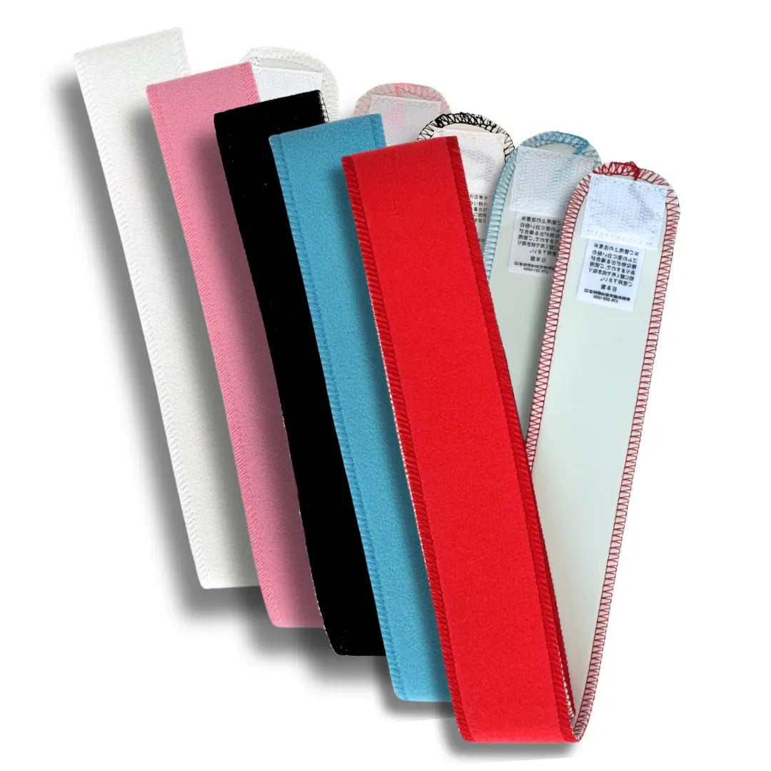 Schmaler Datejime Magic Belt aus Japan in Weiß, Rosa, Schwarz, Blau und Rot