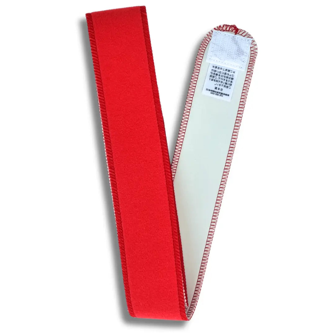Roter Datejime Magic Belt mit Klettverschluss und heller Innenseite aus Moosgummi