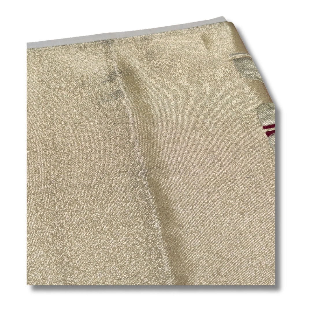 Vintage Fukuro Obi Gold mit Kranichen