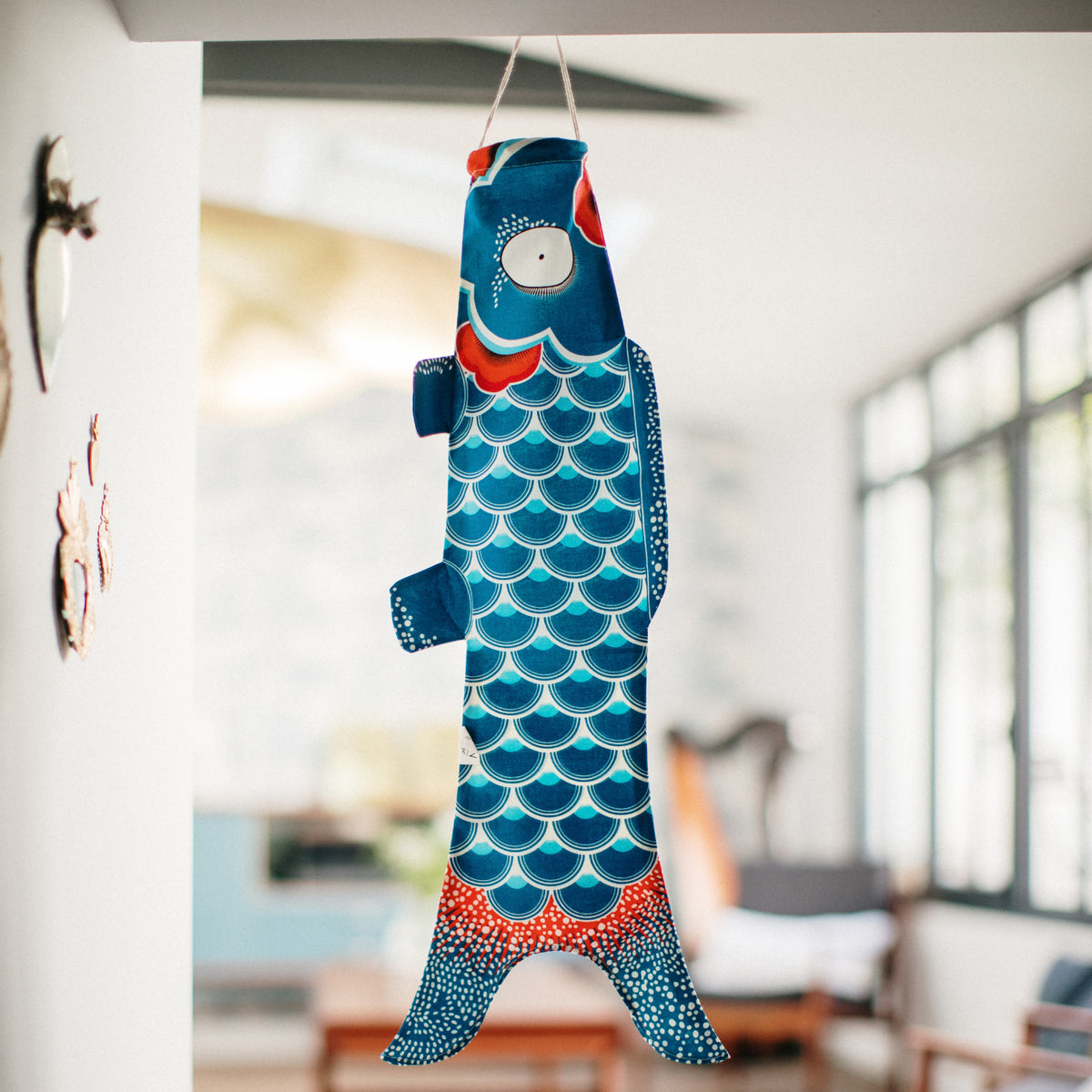 Koinobori Blau Grösse S Bio Baumwolle #farbe_Blau