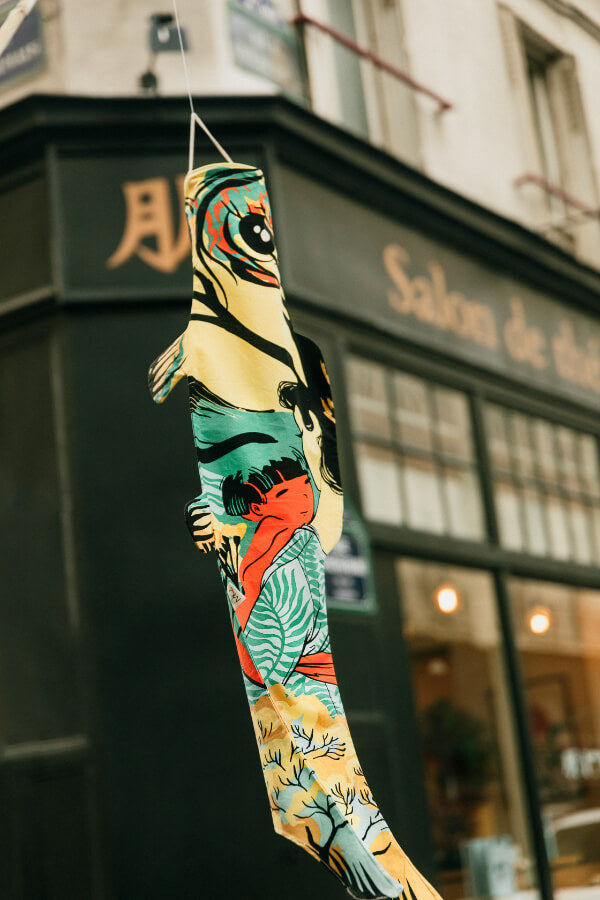 Koinobori Größe M Kintarō in der Stadt #farbe_Kintarō