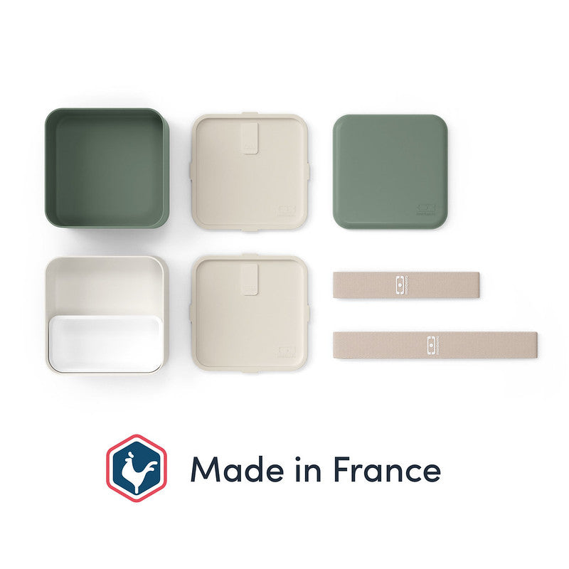 monbento Square Bento Box Grün geöffnet #farbe_Grün