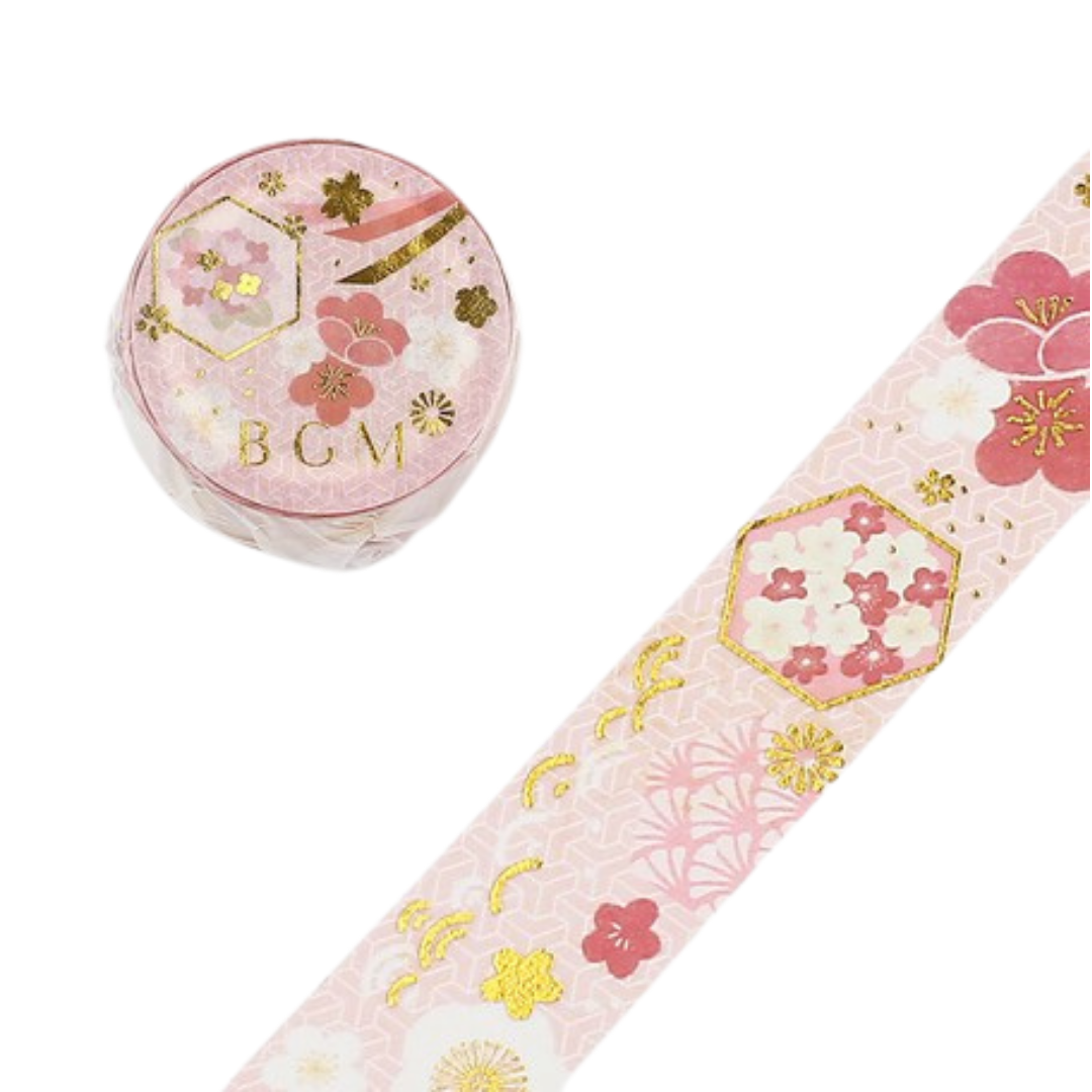 Washi Tape Kimono Muster mit Pflaumenblüten #farbe_Kimono Pflaume