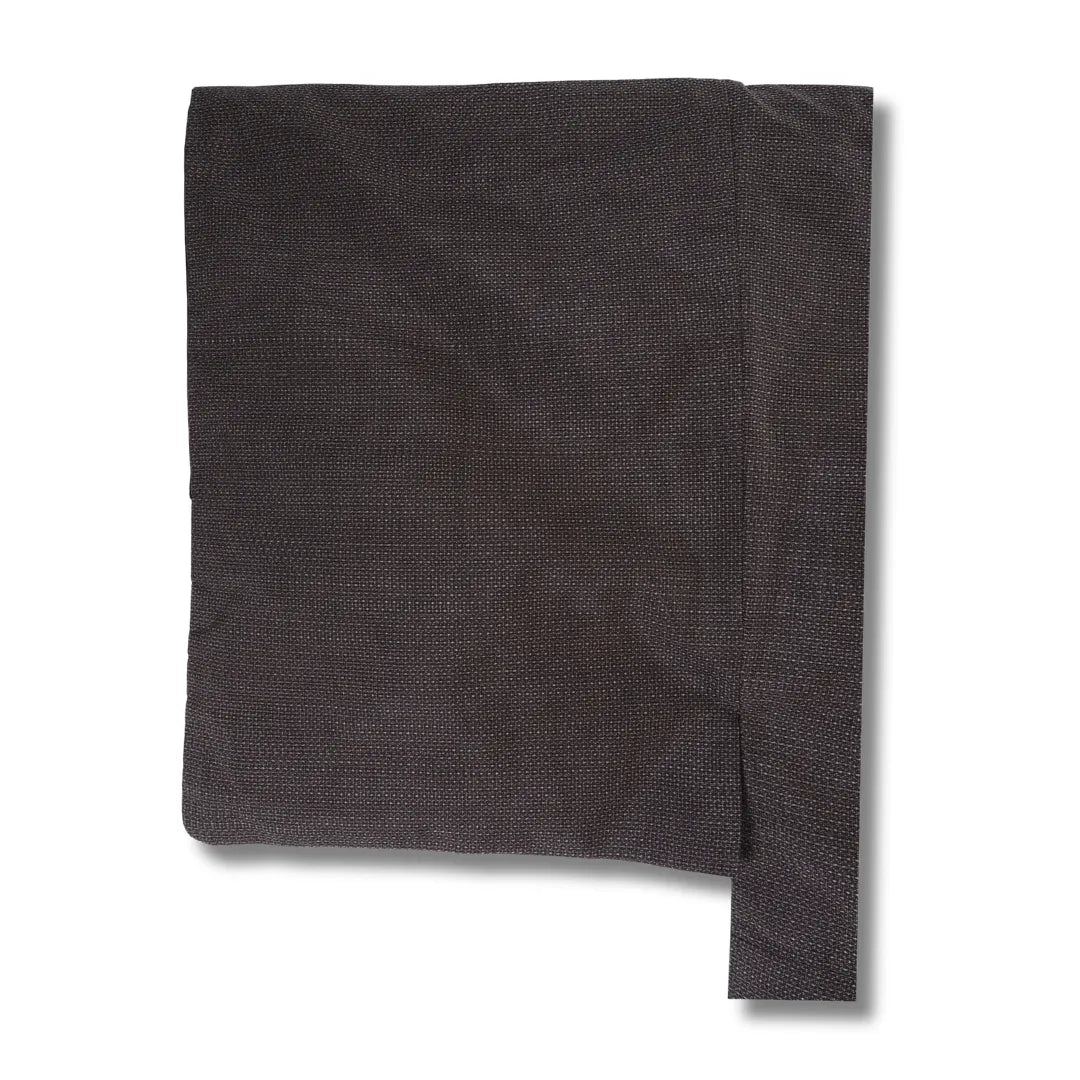 Ärmelansicht des anthrazitfarbenen Herren-Kimono mit Webstruktur