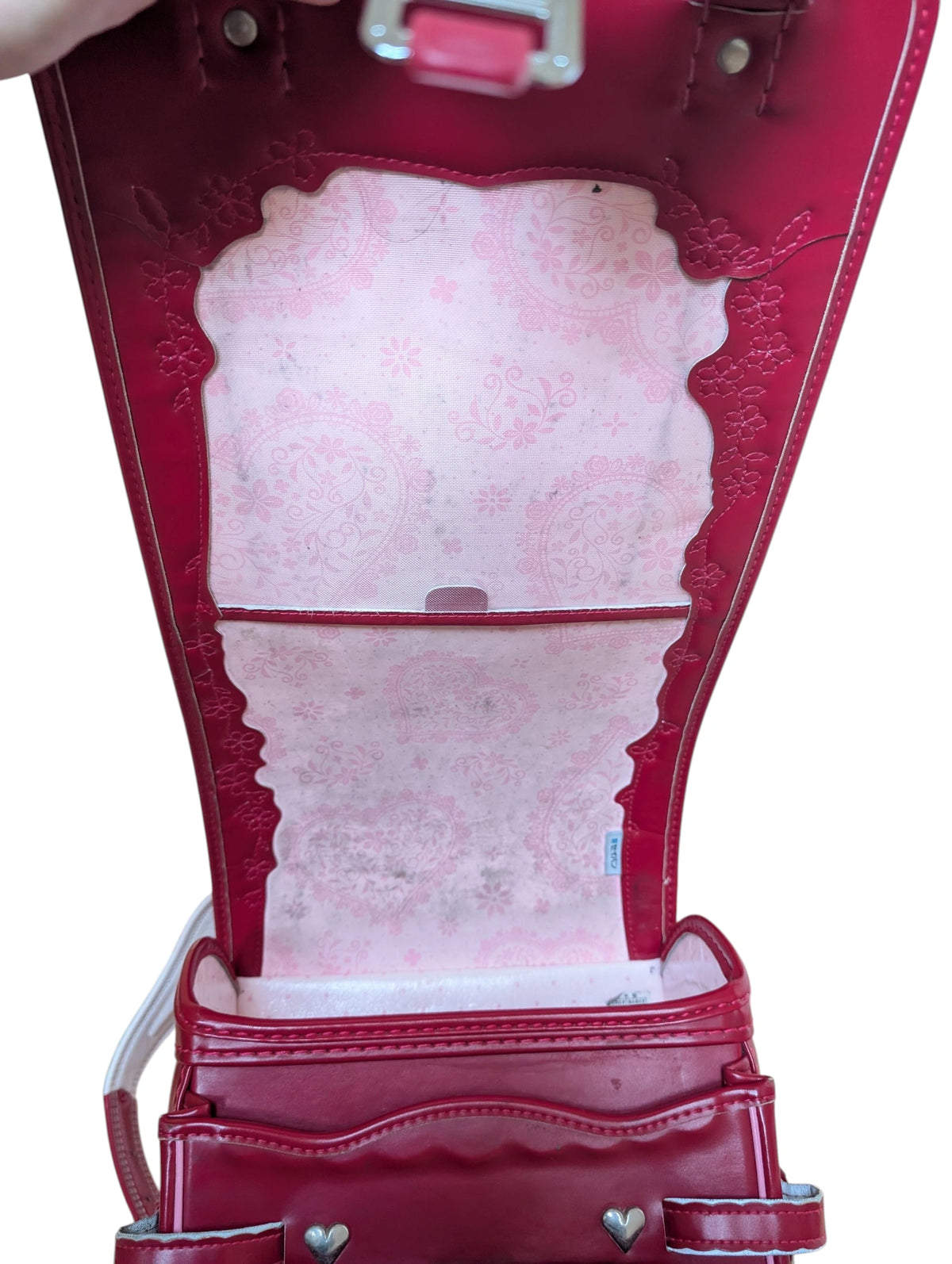 rot vintage - japanischer Schulrucksack randoseru #farbe_Rot