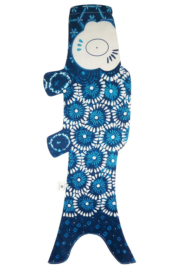 Koinobori Windsack shibori blau #farbe_Shibori