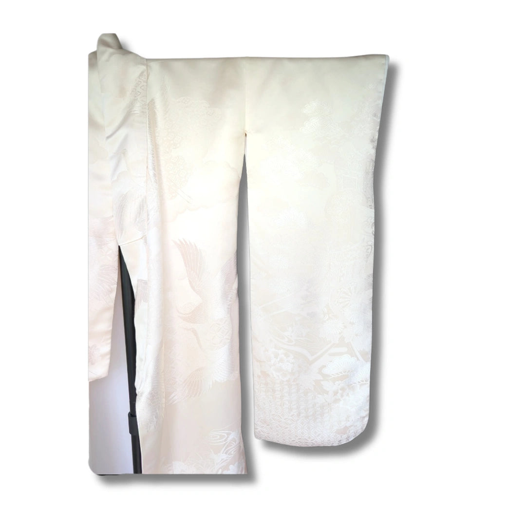 Vintage Iro-Uchikake Kimono weiß