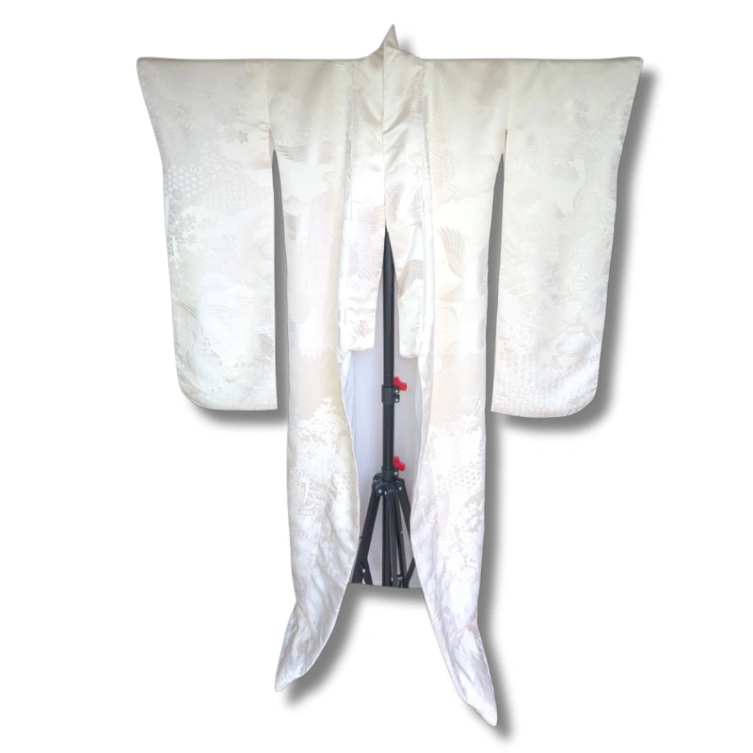 Vintage Iro-Uchikake Kimono weiß