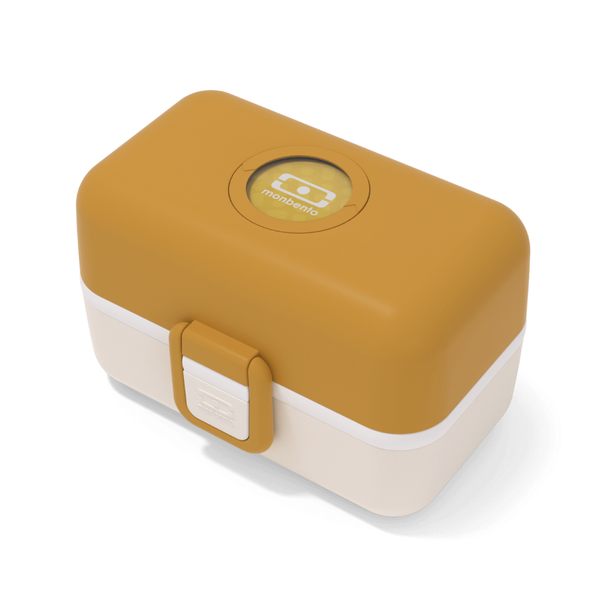 Monbento Tresor Safari Bento Box für Kinder, 800 ml Brotdose mit Fächern #farbe_Gelb