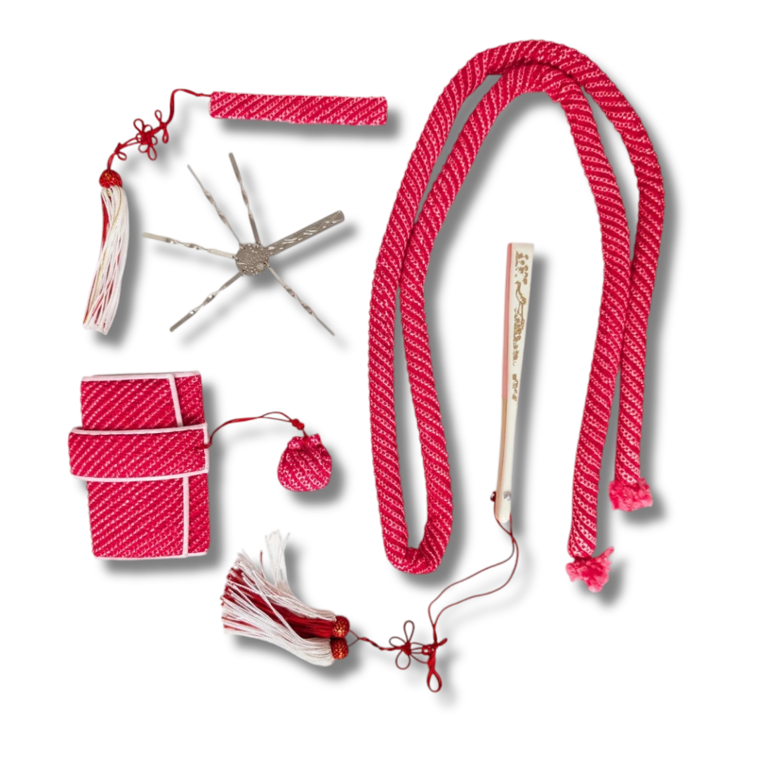Vintage Hakoseko Set 5-teilig pink Shibori