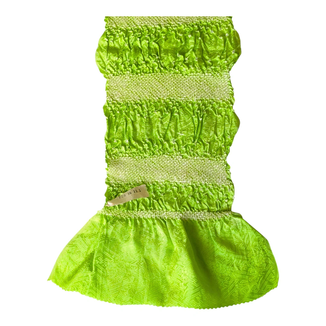 Vintage Obiage Grün Shibori Seide Sayagata